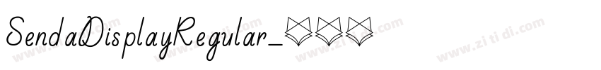 SendaDisplayRegular字体转换