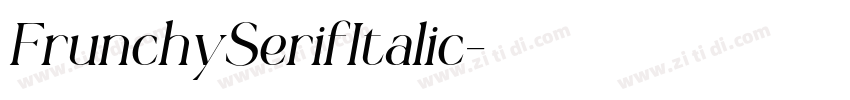FrunchySerifItalic字体转换