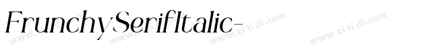 FrunchySerifItalic字体转换