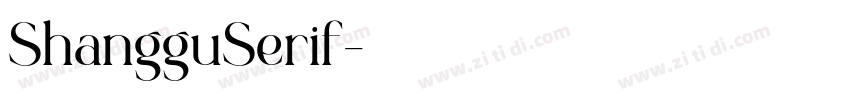 ShangguSerif字体转换