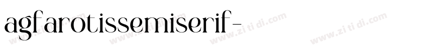 agfarotissemiserif字体转换