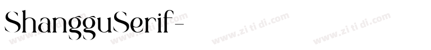 ShangguSerif字体转换