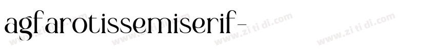 agfarotissemiserif字体转换