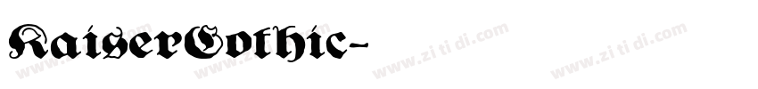 KaiserGothic字体转换