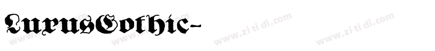 LuxusGothic字体转换