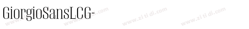 GiorgioSansLCG字体转换 GiorgioSansLCG字体转换