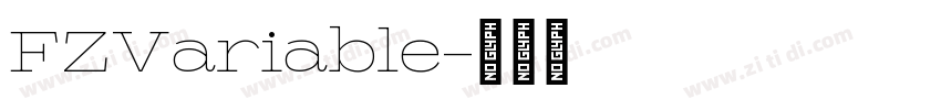 FZVariable字体转换 FZVariable字体转换