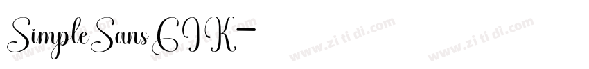 SimpleSansCJK字体转换