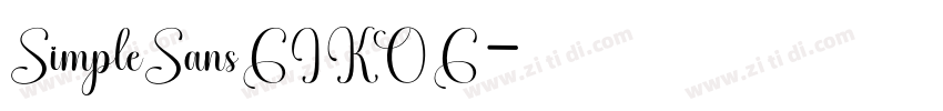 SimpleSansCJKOC字体转换