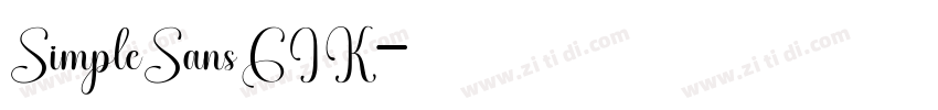 SimpleSansCJK字体转换