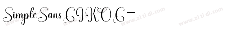 SimpleSansCJKOC字体转换