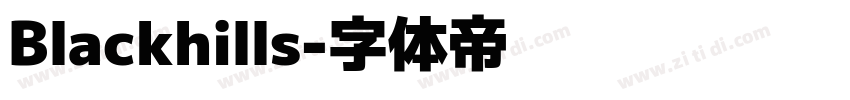 Blackhills字体转换