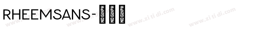 RheemSans字体转换