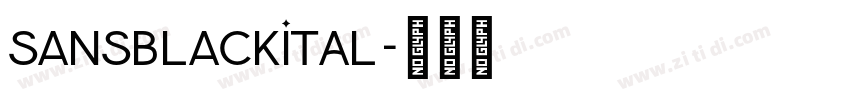 SansBlackITAL字体转换 SansBlackITAL字体转换