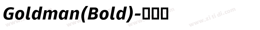 Goldman(Bold)字体转换