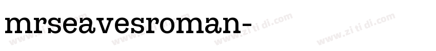 mrseavesroman字体转换