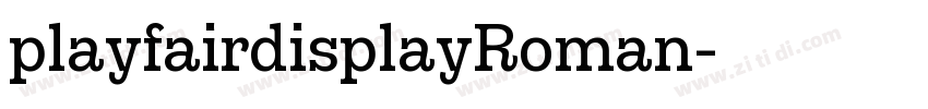 playfairdisplayRoman字体转换