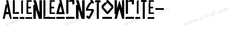 AlienLearnsToWrite字体转换