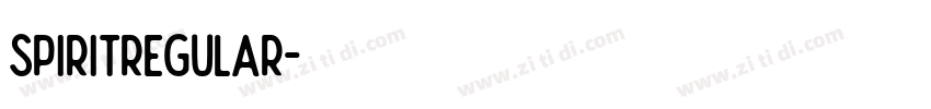 SpiritRegular字体转换