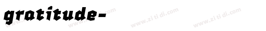 gratitude字体转换