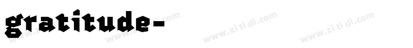 gratitude字体转换