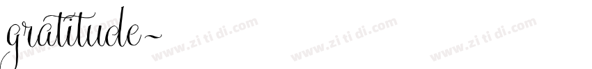 gratitude字体转换