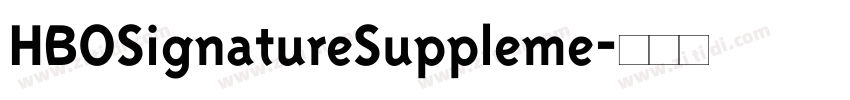 HBOSignatureSuppleme字体转换