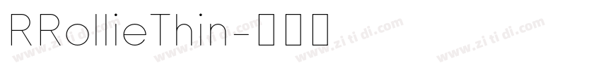 RRollieThin字体转换