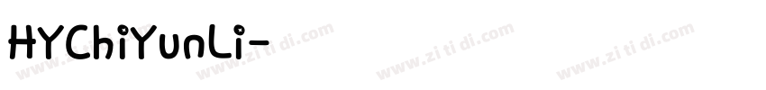 HYChiYunLi字体转换