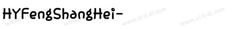 HYFengShangHei字体转换
