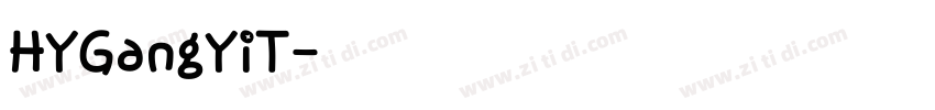 HYGangYiT字体转换