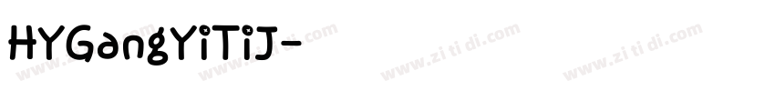 HYGangYiTiJ字体转换