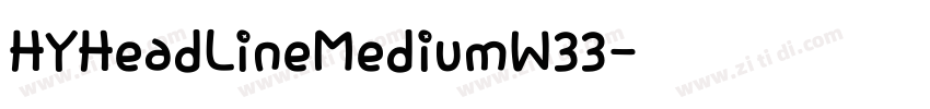 HYHeadLineMediumW33字体转换