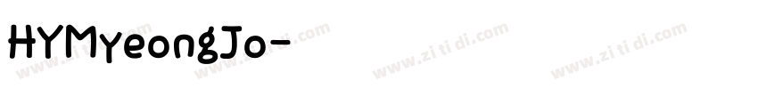 HYMyeongJo字体转换