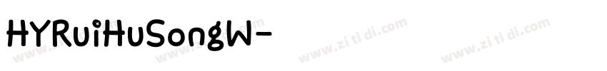 HYRuiHuSongW字体转换
