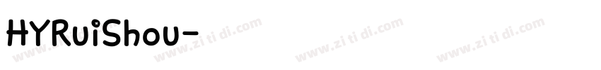 HYRuiShou字体转换