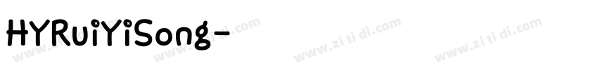 HYRuiYiSong字体转换