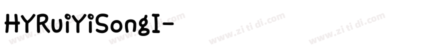 HYRuiYiSongI字体转换