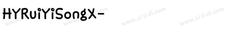 HYRuiYiSongX字体转换