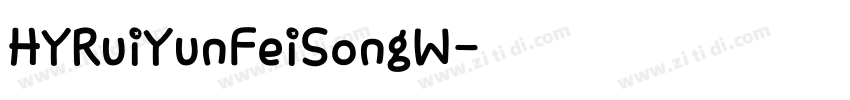HYRuiYunFeiSongW字体转换