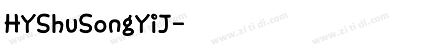 HYShuSongYiJ字体转换