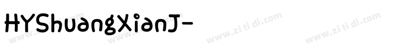 HYShuangXianJ字体转换