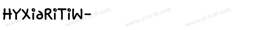 HYXiaRiTiW字体转换
