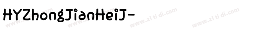 HYZhongJianHeiJ字体转换
