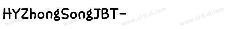 HYZhongSongJBT字体转换