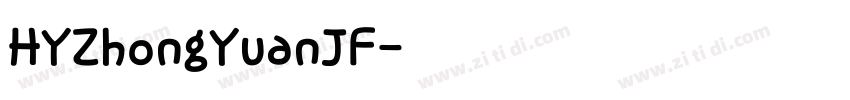 HYZhongYuanJF字体转换