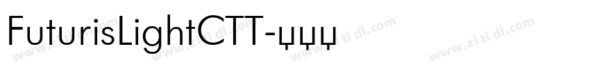 FuturisLightCTT字体转换