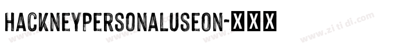 HackneyPersonalUseOn字体转换