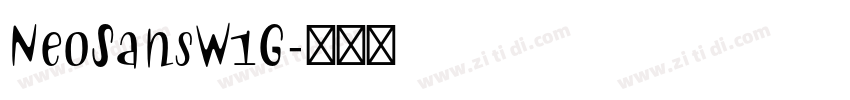 NeoSansW1G字体转换