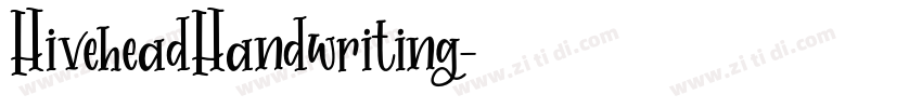 HiveheadHandwriting字体转换